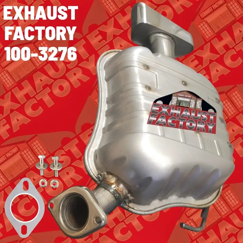 100-3276 REAR MUFFLER ASSEMBLY FITS 2019-2020 HYUNDAI SANTA FE 2.0L ENG STAINLESS STEEL (2.0L Eng)