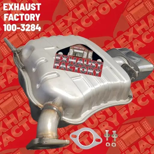 100-3284 REAR MUFFLER ASSEMBLY FITS 2019-2020 HYUNDAI SANTA FE 2.4L ENG STAINLESS STEEL (2.4L Eng)