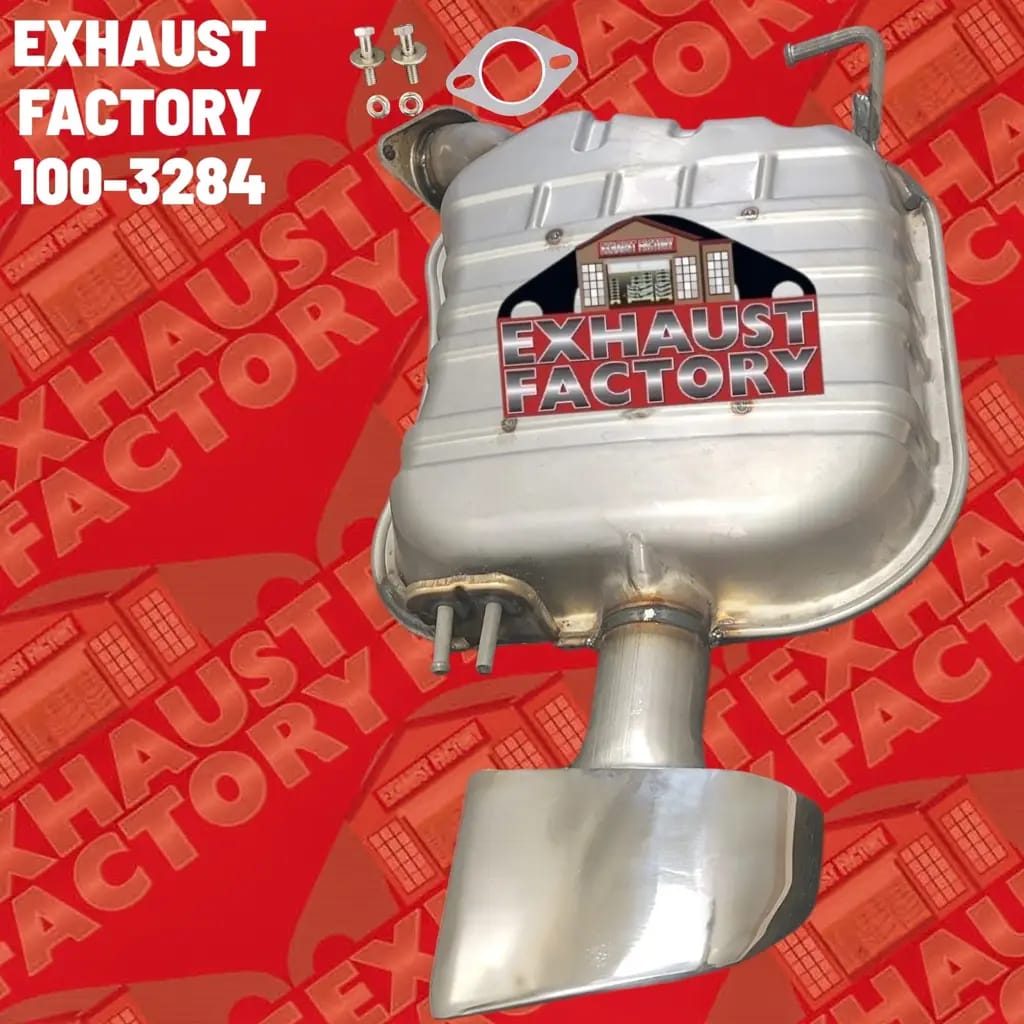 100-3284 REAR MUFFLER ASSEMBLY FITS 2019-2020 HYUNDAI SANTA FE 2.4L ENG STAINLESS STEEL (2.4L Eng)