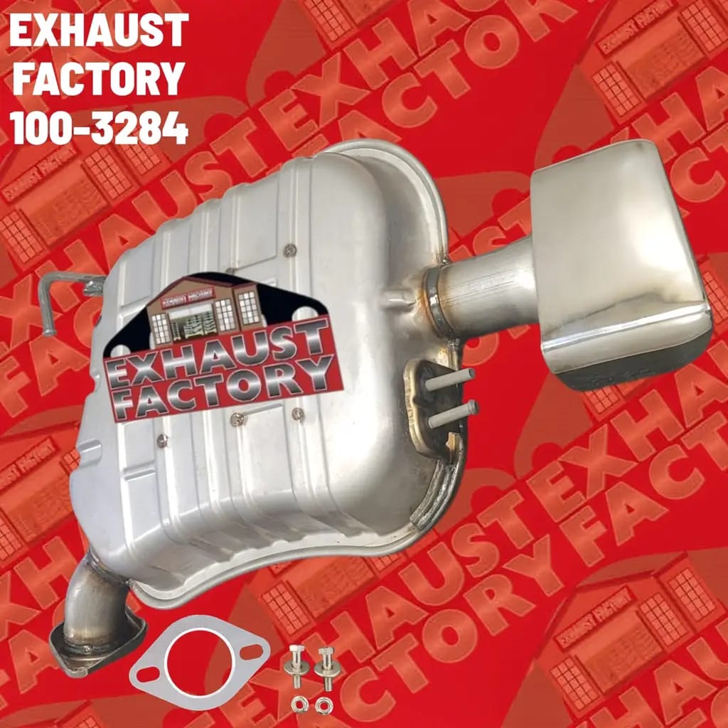 100-3284 REAR MUFFLER ASSEMBLY FITS 2019-2020 HYUNDAI SANTA FE 2.4L ENG STAINLESS STEEL (2.4L Eng)