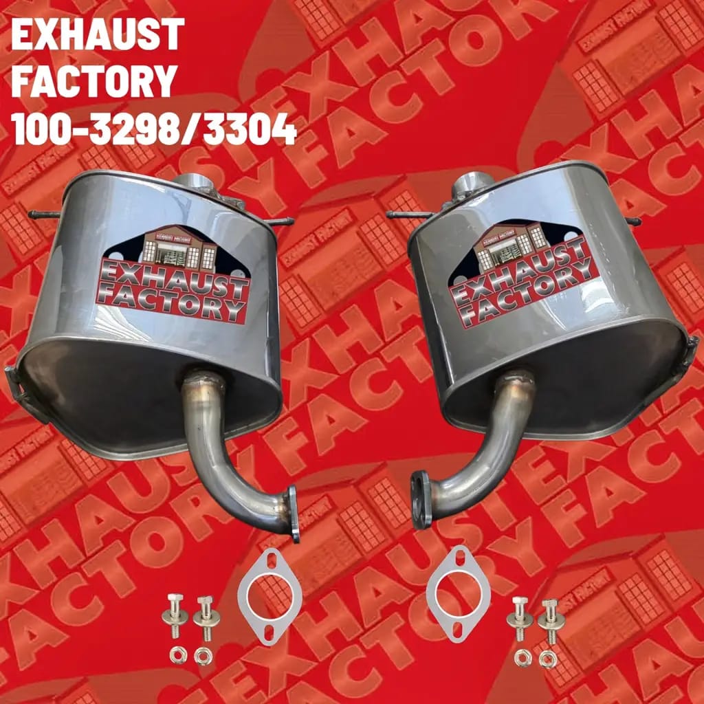 100-3298/3304 REAR DRIVER & PASSENGER SIDE MUFFLER ASSEMBLY FITS 2019-2025 SUBARU ASCENT 2.4L ENG
