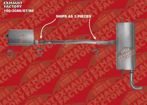 2010-2017 Chevrolet Equinox 2.4L Engine, Stainless Steel Muffler System/CatBack System 100-3086/87/88