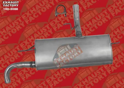 2010-2017 GMC Terrain 2.4L Engine, Stainless Steel Muffler Assembly 100-3088-98