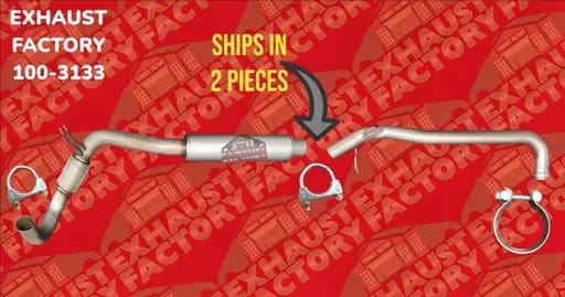 2012-2015 Ram C/V 3.6L Engine, Stainless Steel Front Exhaust Flex Pipe Resonator Assembly 100-3133-157