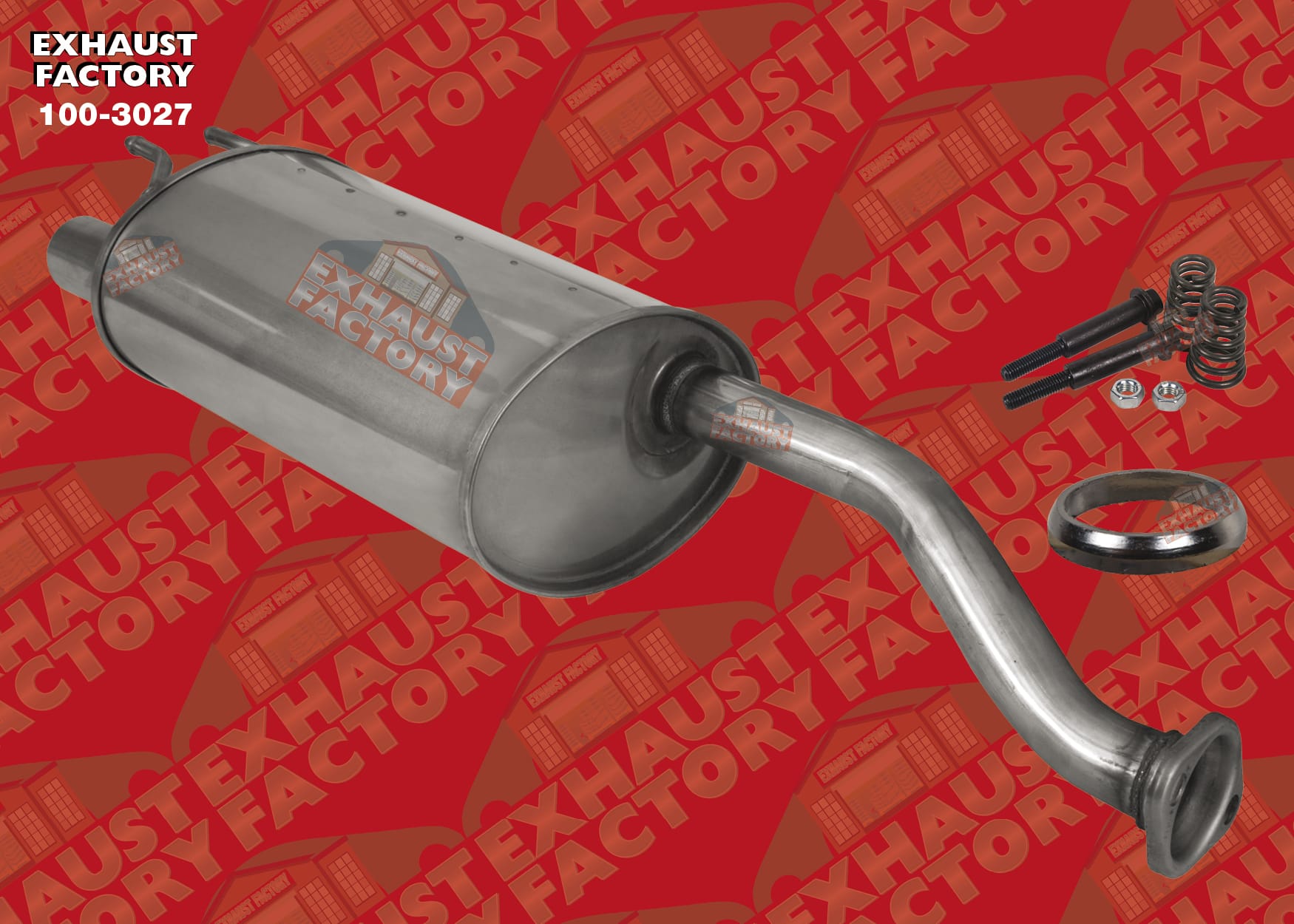 2006-2011 Honda Civic 1.3L Engine, Stainless Steel Muffler Assembly 100-3027