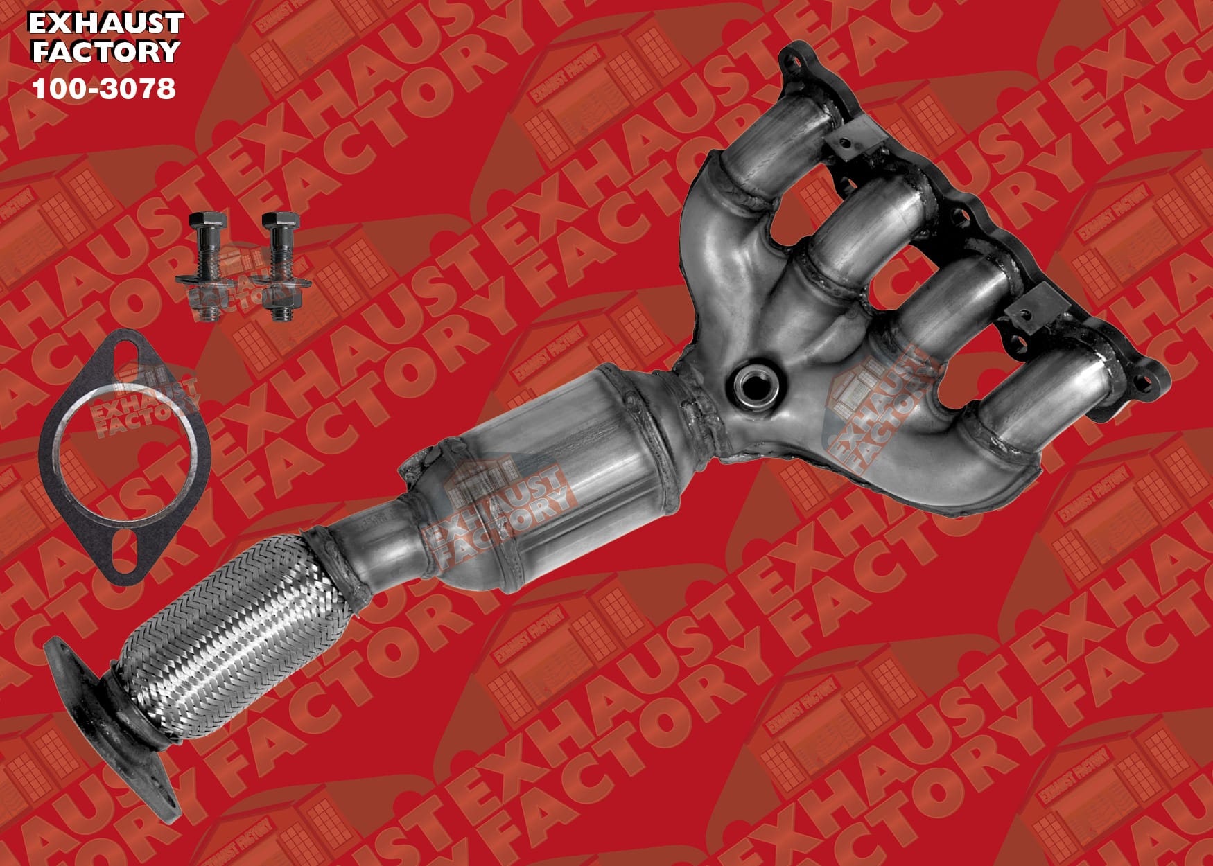 2011-2019 Ford Fiesta 1.6L Engine, Exhaust Manifold Catalytic Converter 100-3078