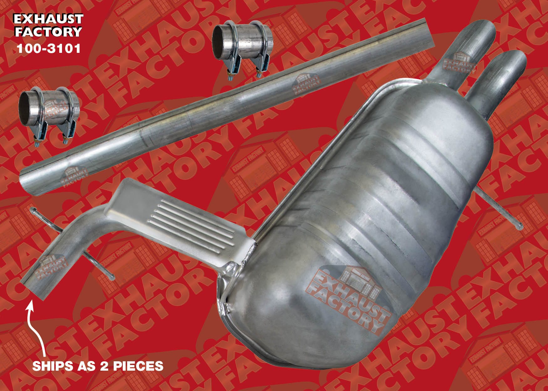 2007-2014 Volvo XC90 3.2L Engine, Stainless Steel Muffler Assembly 100-3101
