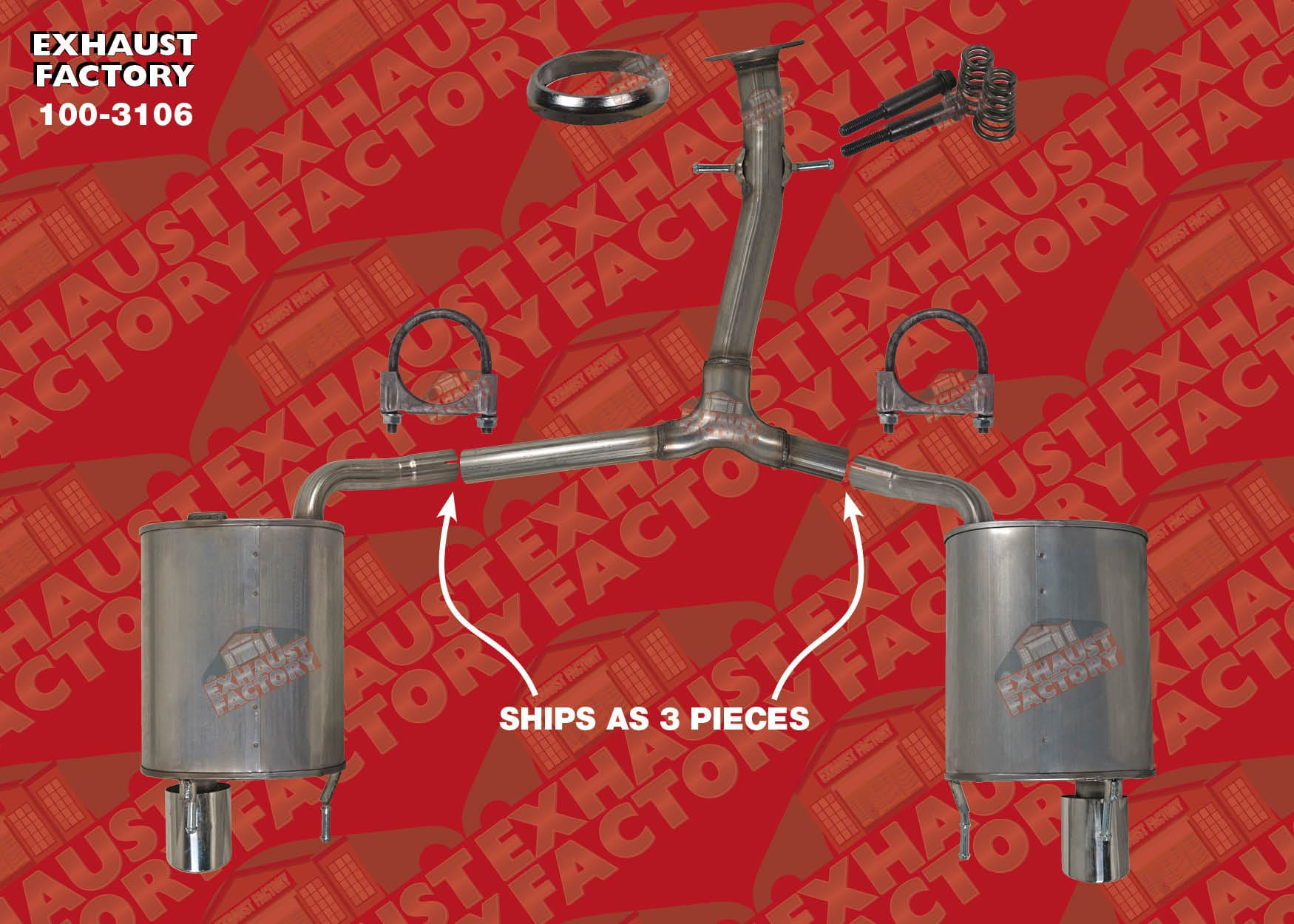 2006-2013 Lexus IS250 2.5L Engine, Stainless Steel Muffler Assembly 100-3106