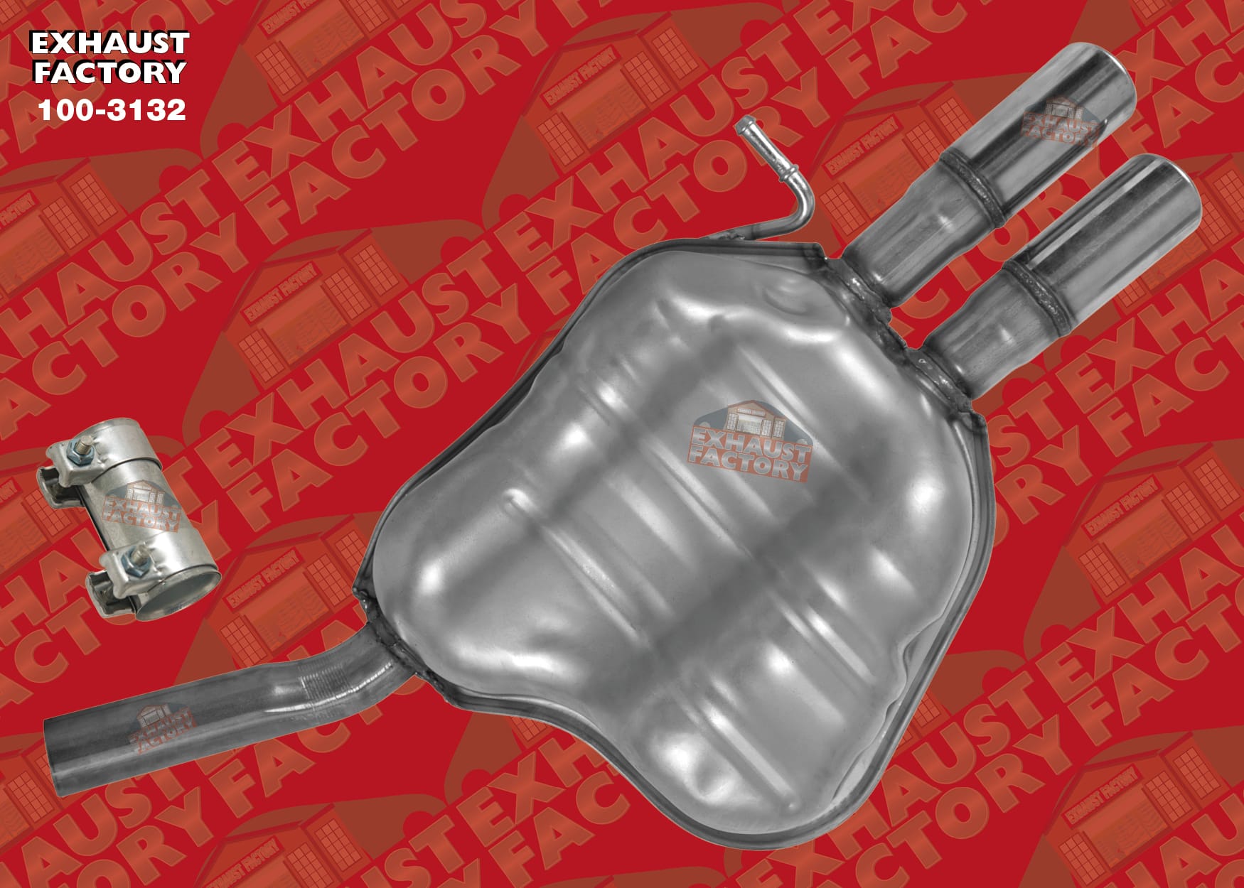 2011-2018 Volkswagen Jetta 2.0L Engine, Stainless Steel Muffler Assembly 100-3132