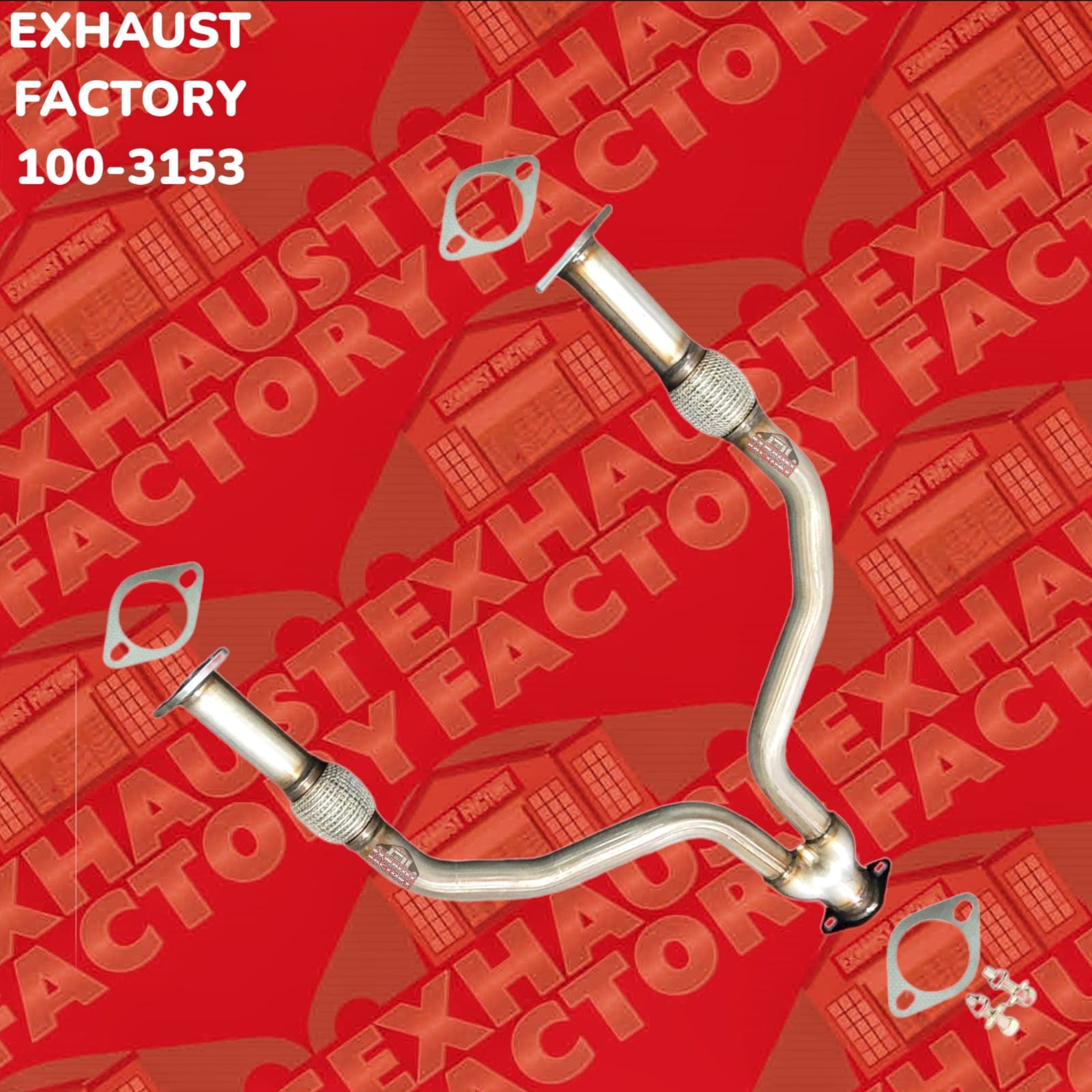 2014-2015 Infiniti Q60 3.7L Engine, Stainless Steel Front Exhaust Flex Y Pipe 100-3153-181