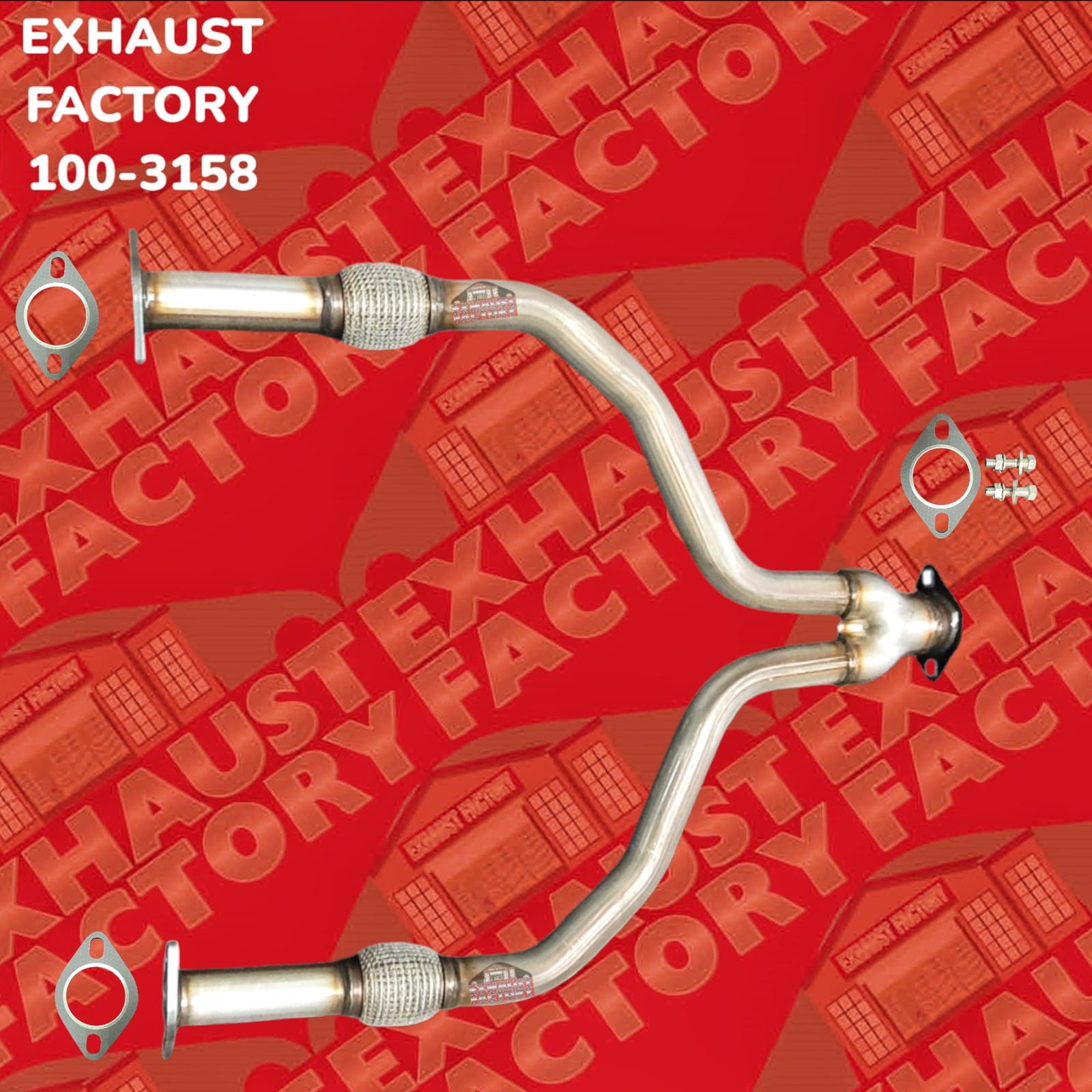 2013 Infiniti EX37 3.7L Engine, Stainless Steel Front Exhaust Flex Y Pipe 100-3158-216