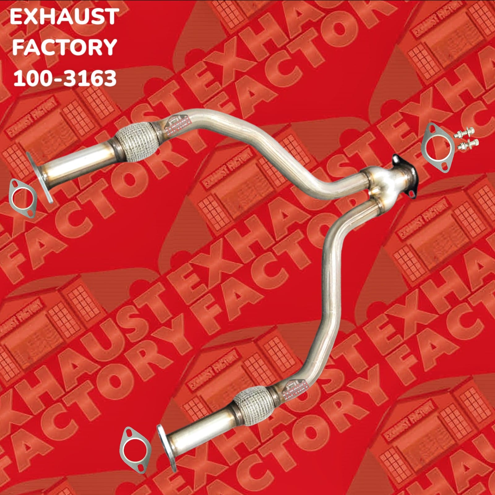 2013 Infiniti FX37 3.7L Engine, Stainless Steel Front Exhaust Flex Y Pipe 100-3163-230