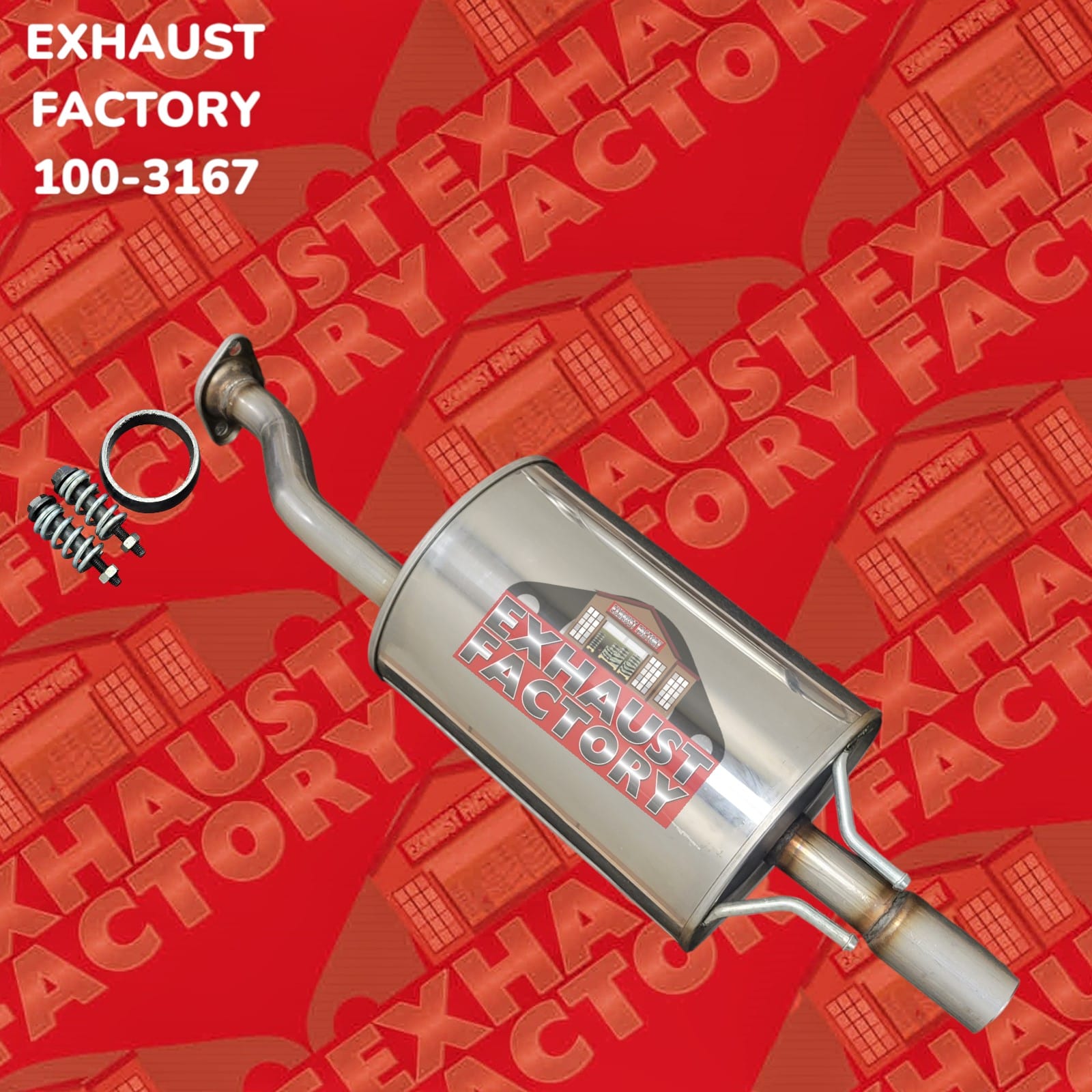 2006-2011 Honda Civic 1.8L Engine, Stainless Steel Muffler Assembly 100-3167-238