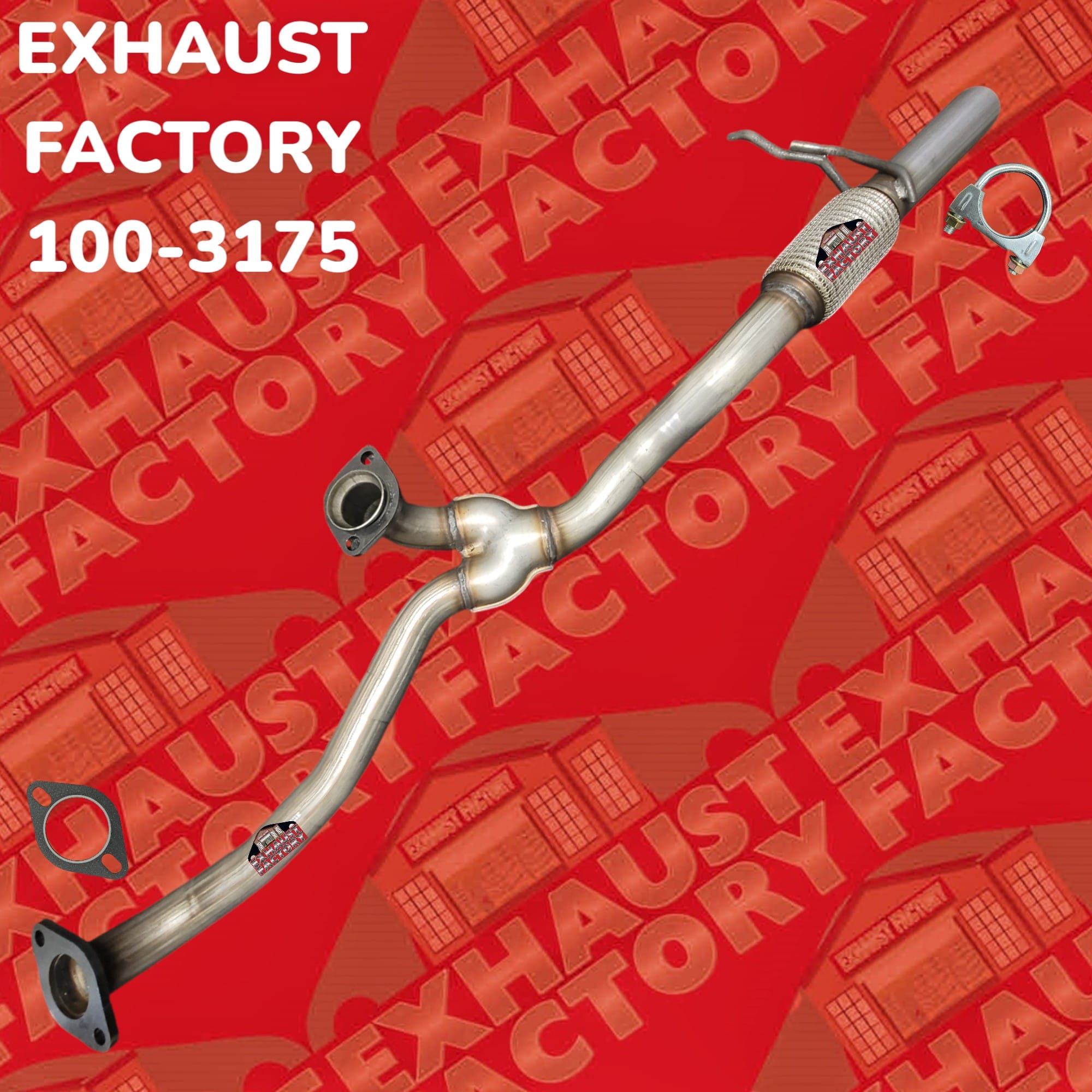 2011-2019 Ford Explorer 3.5L Engine, Stainless Steel Front Exhaust Flex Pipe 100-3175