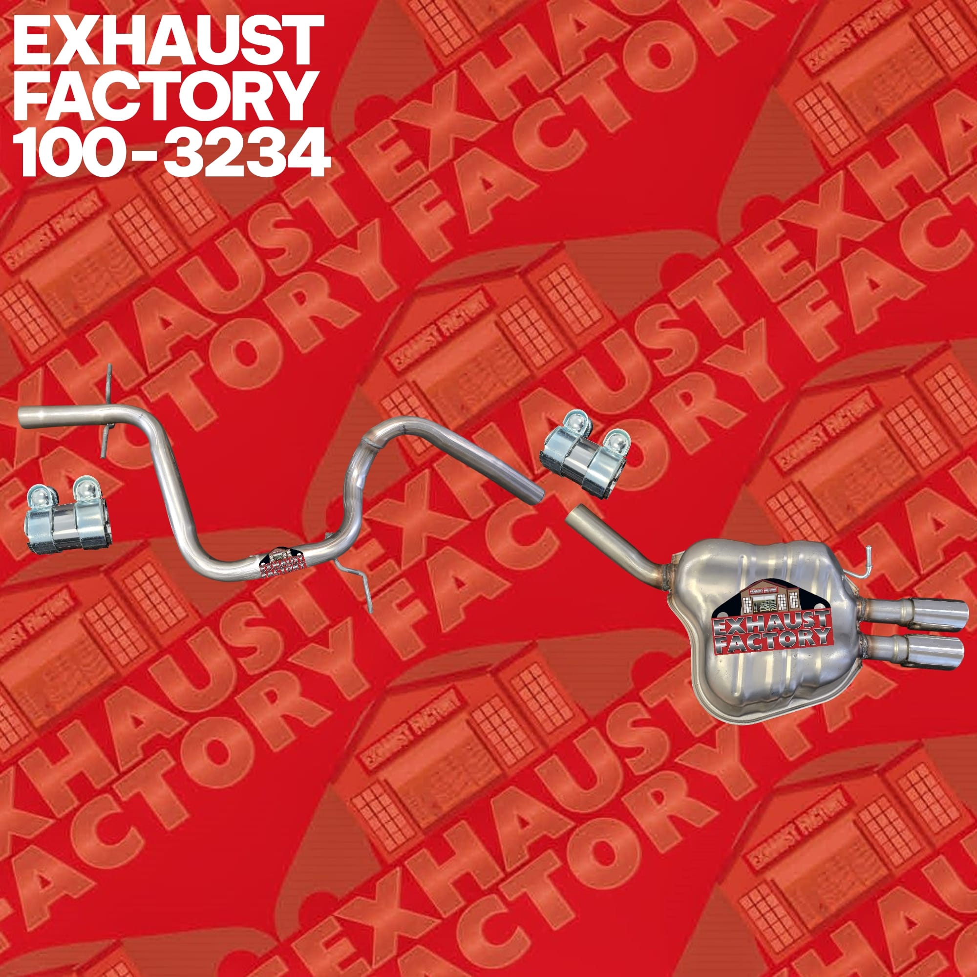 2011-2014 Volkswagen Jetta 2.0L (Diesel) Engine, Stainless Steel Rear Muffler Assembly 100-3234
