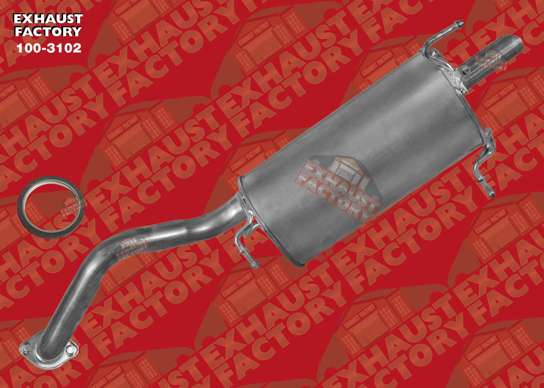 2007-2012 Nissan Sentra 2.0L Engine, Stainless Steel Muffler Assembly 100-3102