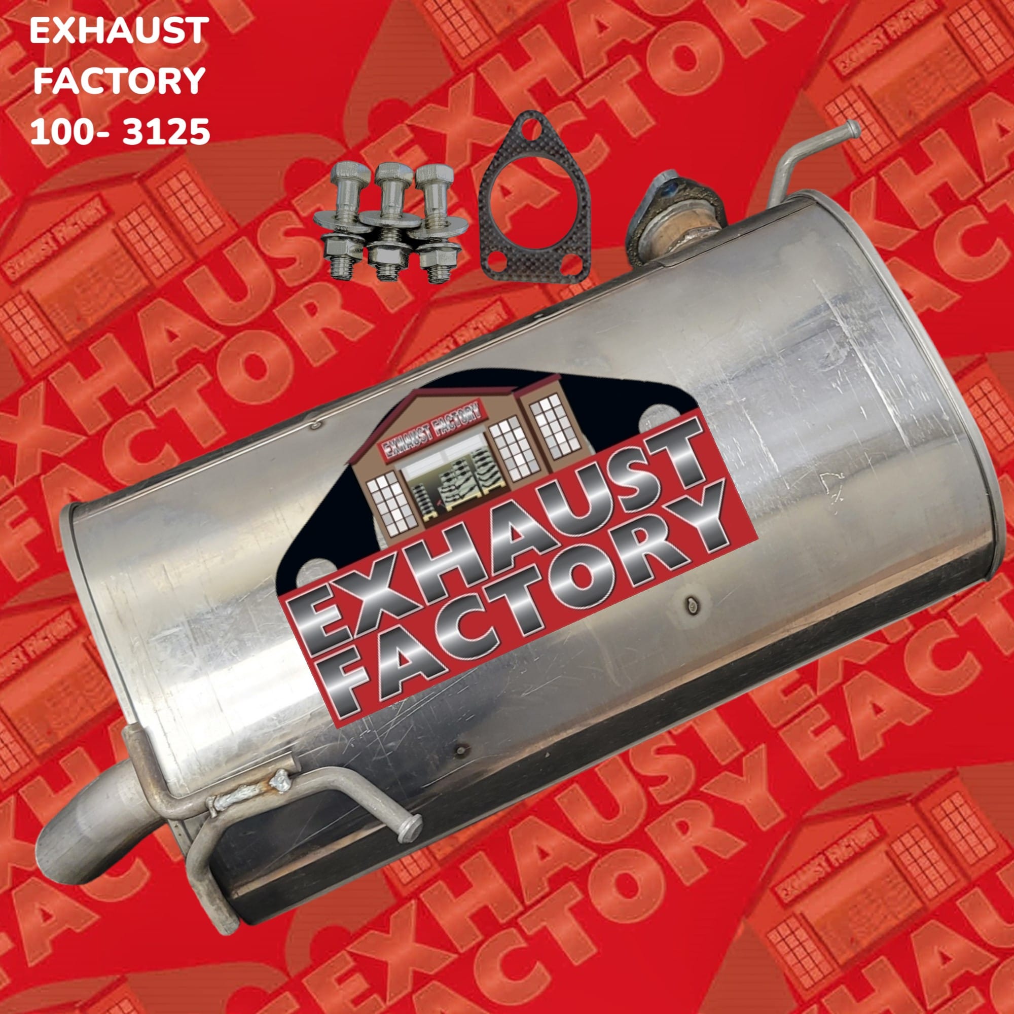 2014-2018 Mitsubishi Outlander 2.4L Engine, Stainless Steel Muffler Assembly 100-3125