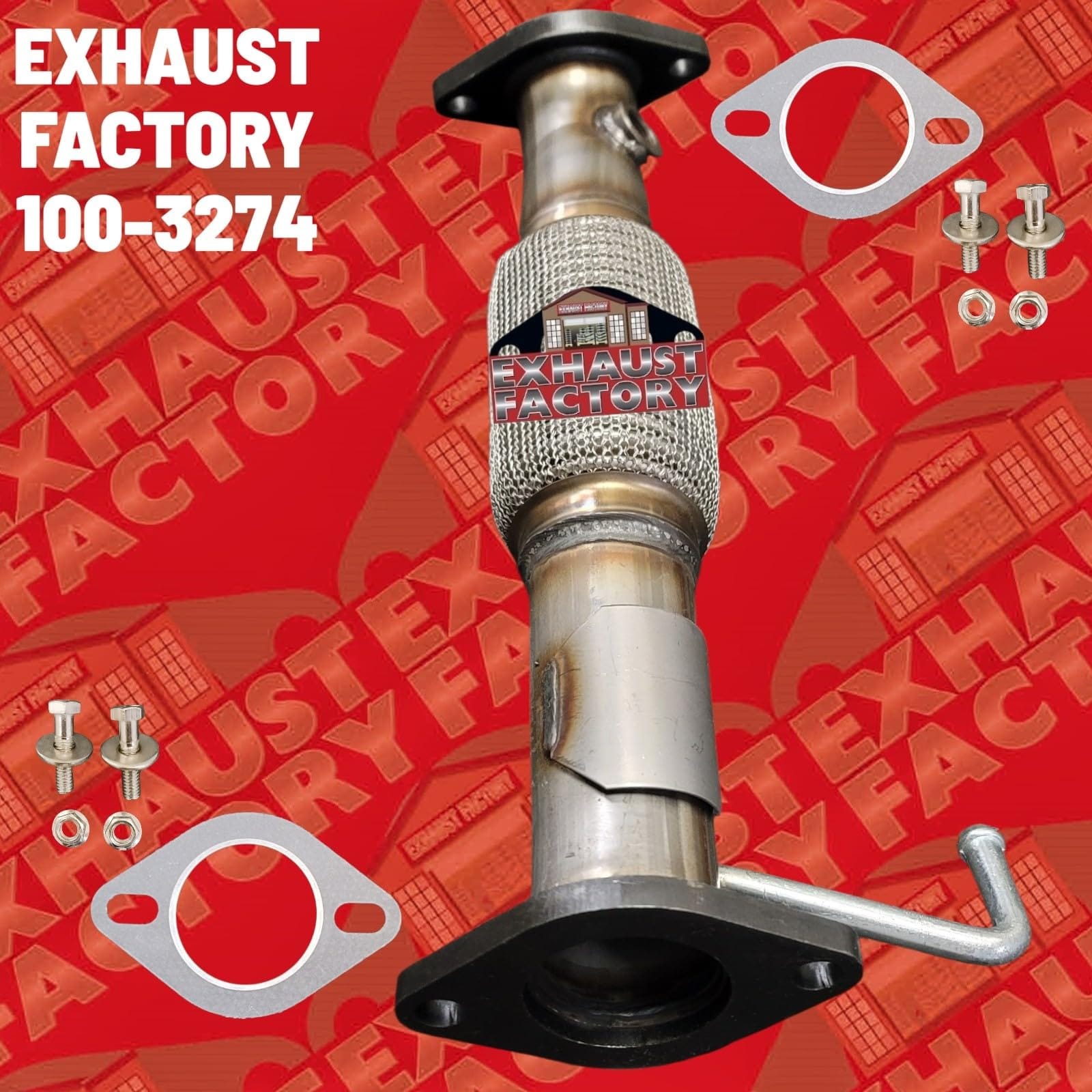 100-3274 FRONT EXHAUST FLEX PIPE FITS 2010-2013 HYUNDAI TUCSON 2.4L ENG |2011-2016 KIA SPORTAGE 2.4L ENG | 2011-2013 HYUNDAI TUCSON 2.0L ENG